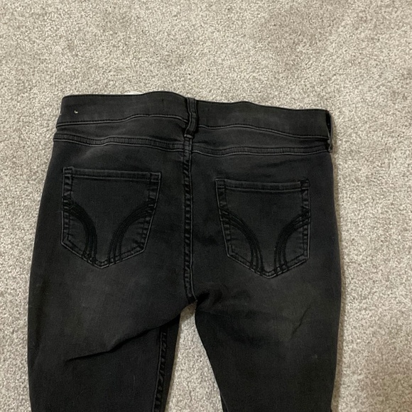 Hollister black super skinny jeans, low rise three button size 1/w 25 - Picture 5 of 8